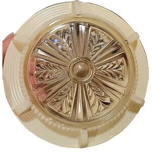 Glass Shade Diffuser Clear Frosted Art Deco 6 3/8"x2" Vintage FLAW